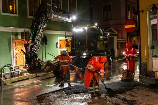 Asfaltering Storgatan